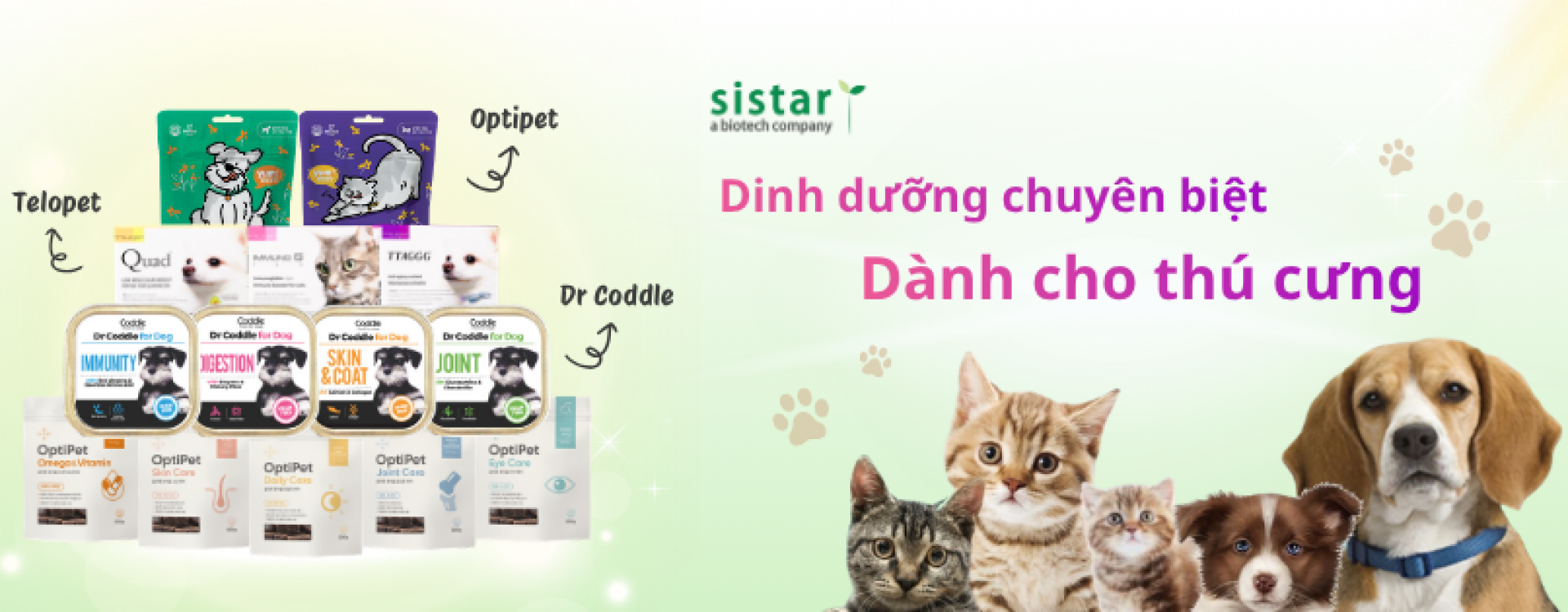 Sản phẩm dinh dưỡng dành cho Chó Mèo