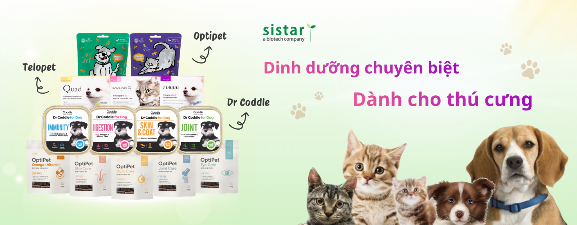 Sản phẩm dinh dưỡng dành cho Chó Mèo