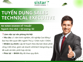 Sistar Vietnam tuyển Nhân viên Kinh doanh Kỹ thuật – Thú nhỏ (HN/HCM)