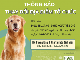 THÔNG BÁO THAY ĐỔI ĐỊA ĐIỂM TỔ CHỨC HỘI THẢO NGÀY 14/05/2025