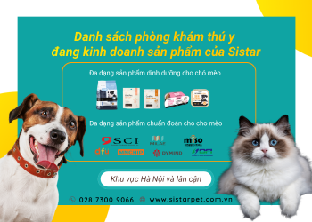 Danh sách phòng khám thú y đang kinh doanh sản phẩm của Sistar - khu vực miền Bắc