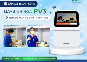 SISTAR VIETNAM HOÀN THÀNH LẮP ĐẶT MÁY PV3 TẠI - PHÒNG KHÁM THÚ Y ÁNH HOA PET HOME VĨNH LONG
