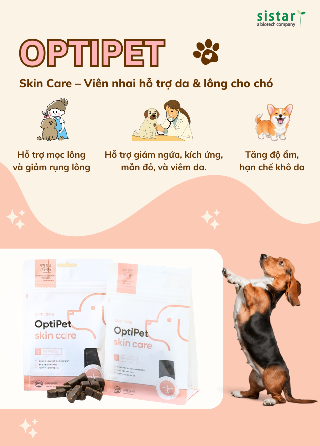 Optipet Skin Care – Viên nhai hỗ trợ da & lông cho chó
