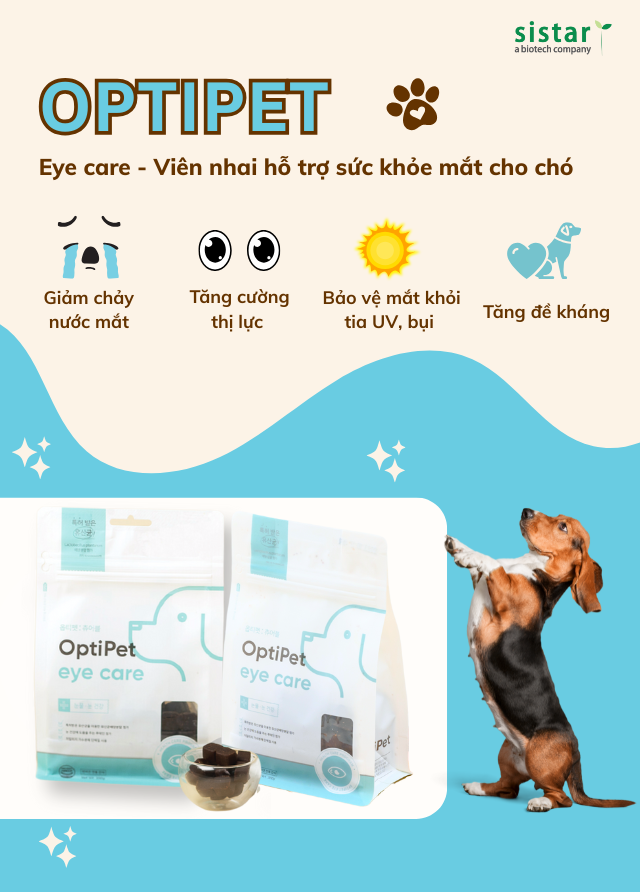 Optipet Eye Care – Viên nhai hỗ trợ sức khỏe mắt cho chó