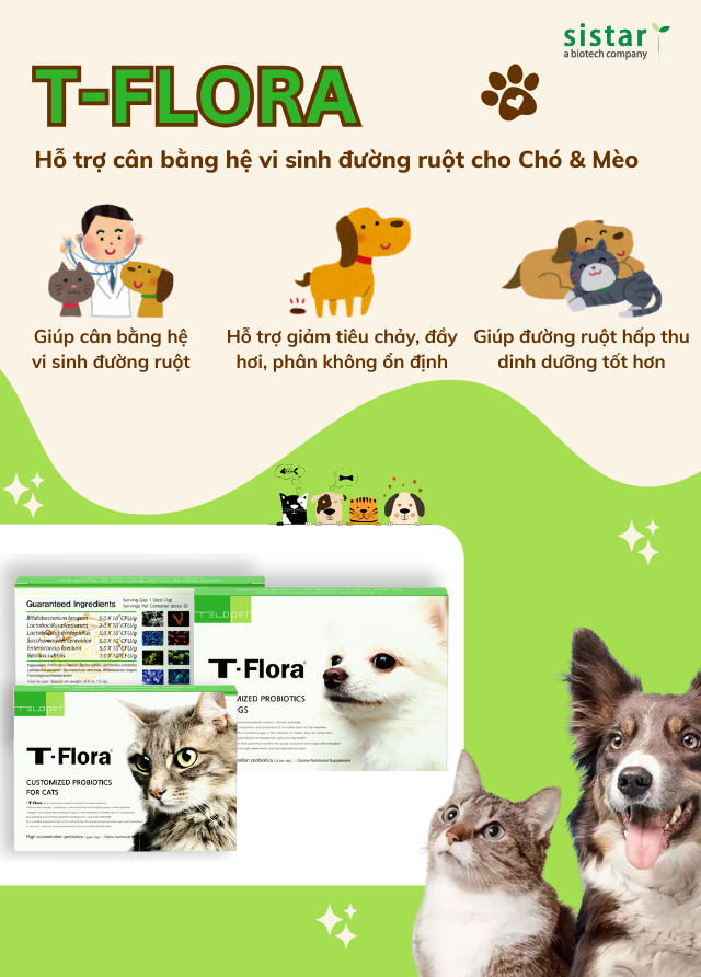 T-Flora  – men vi sinh cho mèo