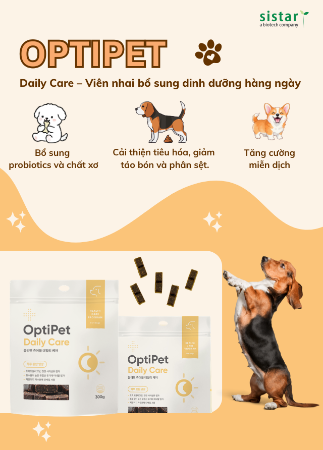 Optipet Daily Care – Viên nhai bổ sung dinh dưỡng hàng ngày