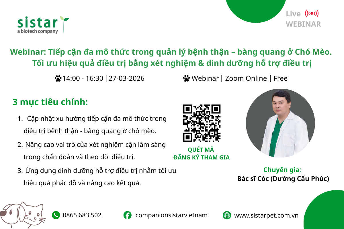 WEBINAR CHUYÊN MÔN THÚ Y