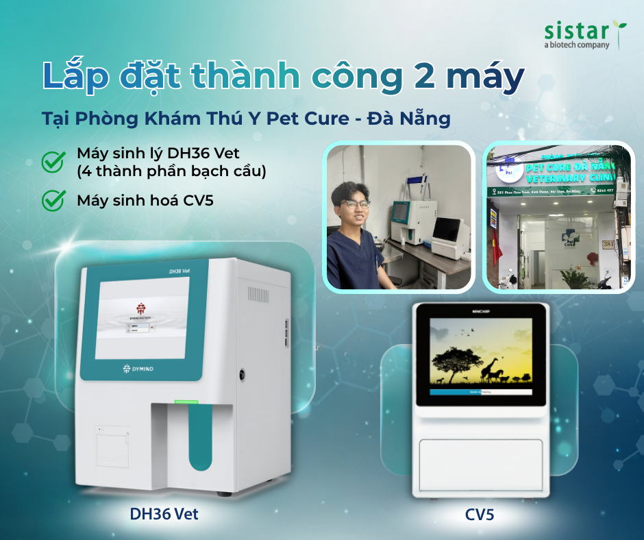 Sistar Vietnam hoàn thành lắp đặt máy xét nghiệm thú y tại Pet Cure Đà Nẵng